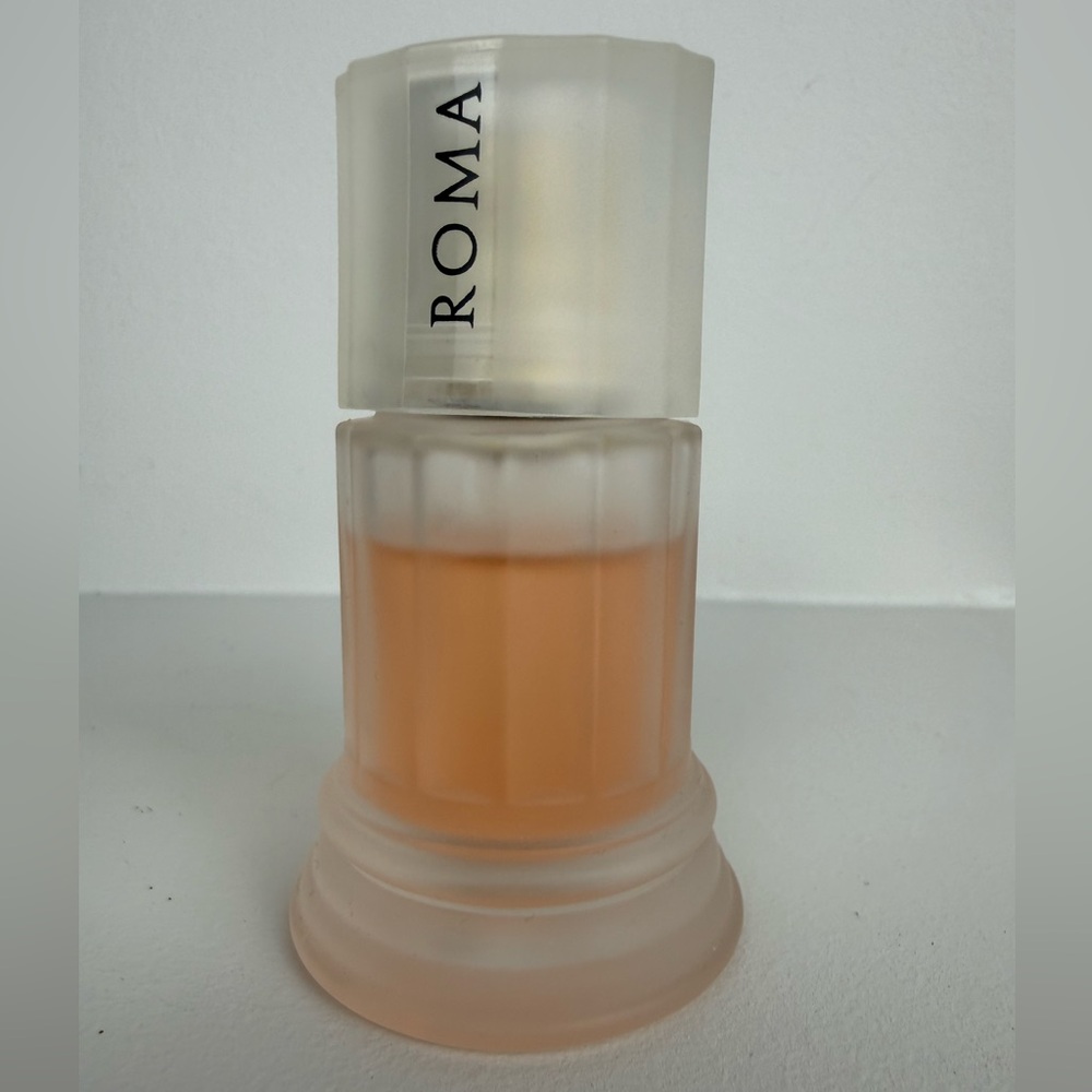 Roma Perfume Bottle with Frosted Glass and Peach Hue